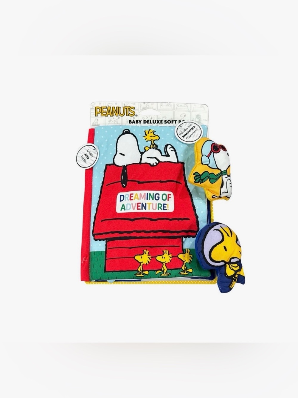 Peanuts Baby Deluxe Soft Book With Crinkle Sound & Removable Characters 0+ Month